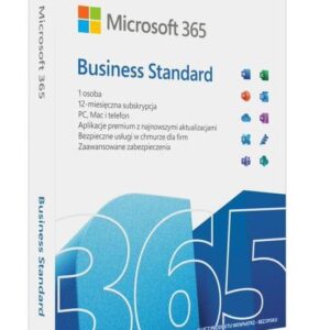 Oprogramowanie Microsoft M365 Bus Standard Retail Polish Subscription P8 EuroZone 1 License Medialess 1 Year