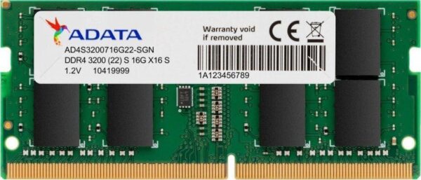Pamięć SODIMM DDR4 ADATA Premier 16GB (1x16GB) 3200MHz CL22 1