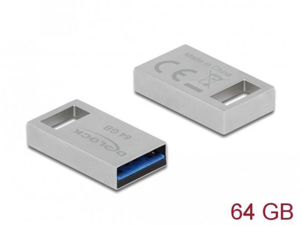 Pendrive Delock 64GB USB 3.0 micro metalowa obudowa