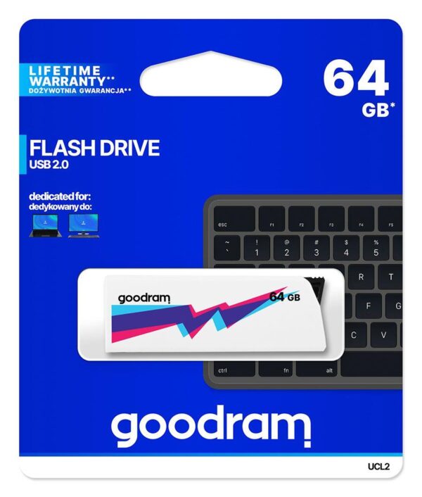 Pendrive GOODRAM UCL2 64GB USB 2.0 White