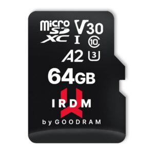 Karta pamięci microSDHC GOODRAM 64GB IRDM-A2 UHS + adapter
