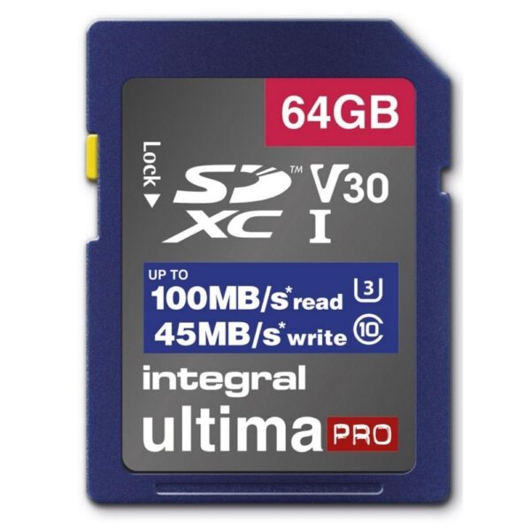 Karta pamięci SDXC INTEGRAL High Speed V30 UHS-I U3 64GB