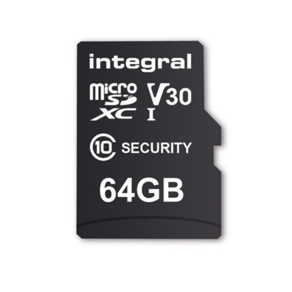 Karta pamięci Security Micro SD INTEGRAL 4K V30 UHS-1 U3 A1 64GB (+adapter SD)