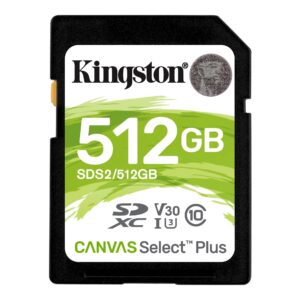 Karta pamięci Kingston SD Canvas Select Plus 512GB UHS-I U3 V30