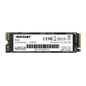 Dysk SSD Patriot P310 480GB M.2 2280 PCle NVMe (1700/1500 MB/s)