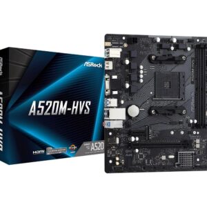 Płyta ASRock A520M-HVS /AMD A520M/DDR4/SATA3/M.2/USB3.1/PCIe3.0/AM4/mATX