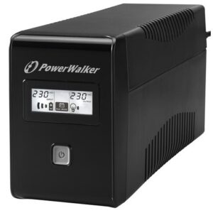 Zasilacz awaryjny UPS Power Walker Line-Interactive 650VA 2xSCHUKO RJ11 USB LCD